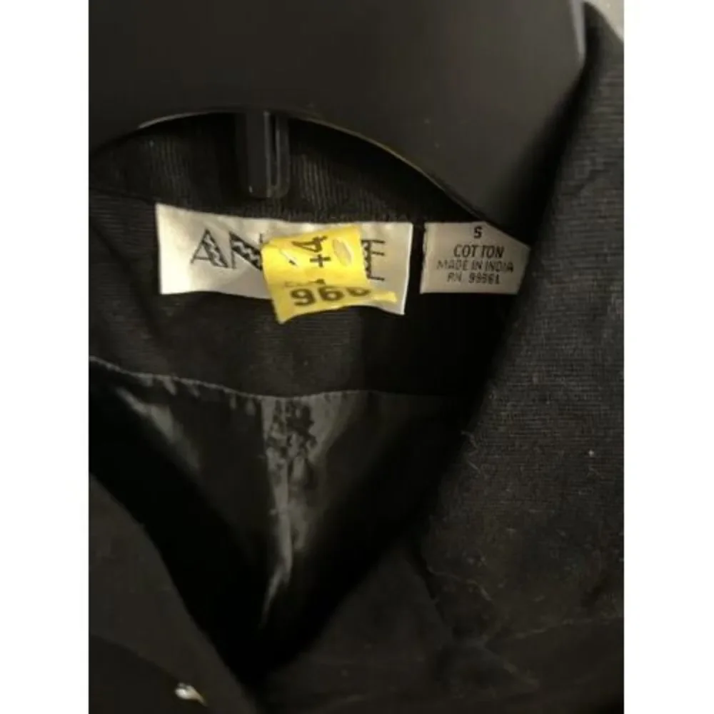 Anage Vintage Womens Black With Bee Sequins Jacket Blazer size small - Picture 4 of 9